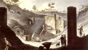 Ausgrabung des Isis-Tempels in Pompeji