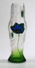Vase with roses, L. Moser & Sons, about 1905