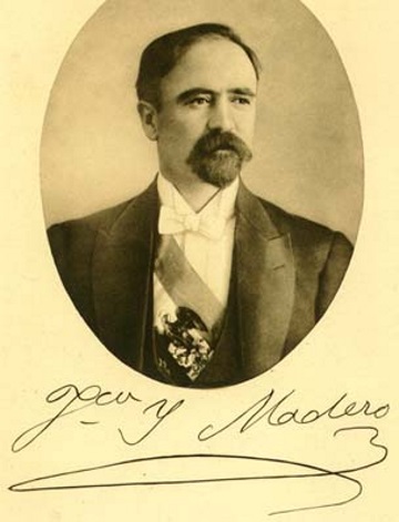 Autogramm des mexikanischen Präsidenten Francisco Madero