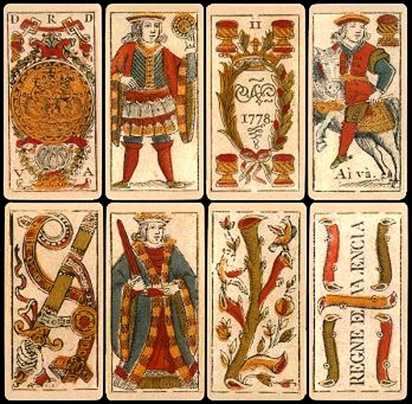 Spanische Spielkarten von 1778