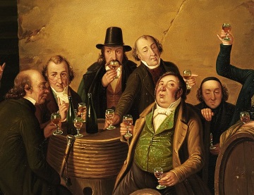 Die Weinprobe, 1843, Gemlde von Johann Peter Hasenclever