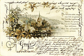 Alte "Gru aus .." -Ansichtskarte von 1900