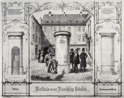 Die erste Berliner Litfasule 1855